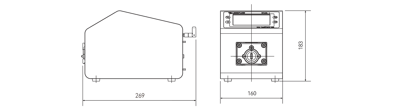 Габаритный чертеж перистальтического насоса Lead Fluid BT600L